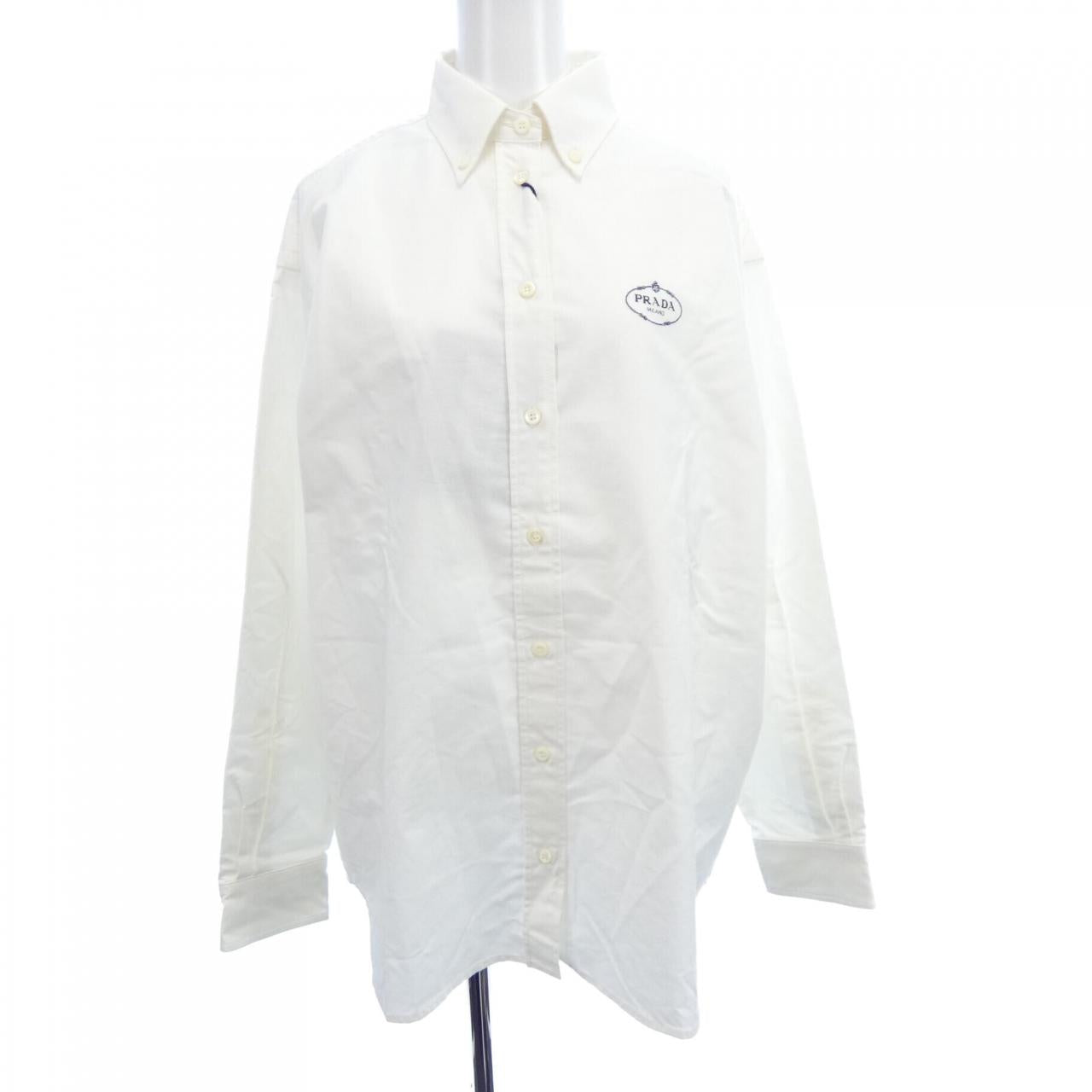 Prada Embroidery Oxford Cotton Shirt