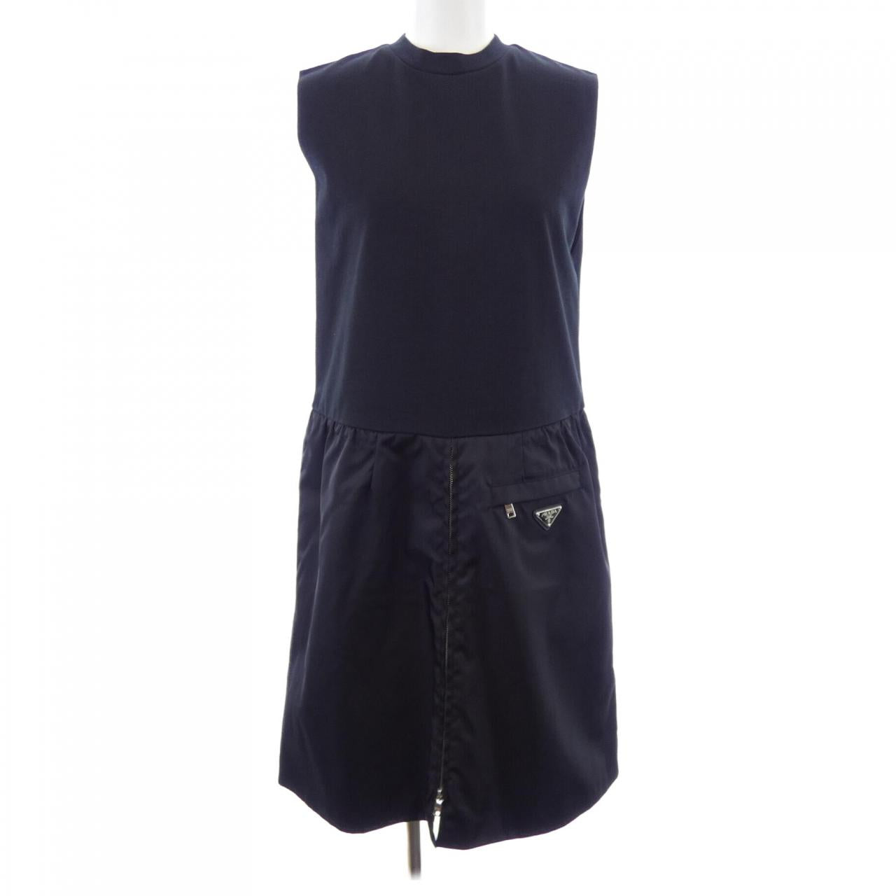 Prada Triangle Logo Re-Nylon Dress