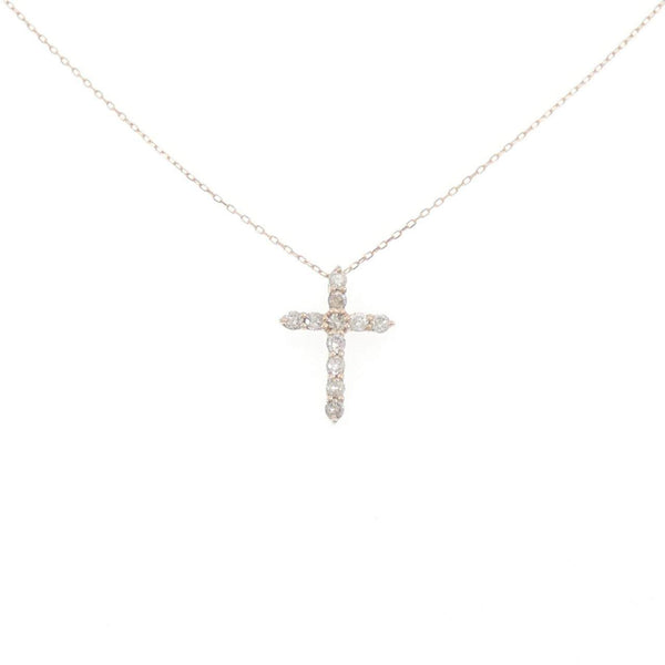 Au750 Diamond Cross Necklace