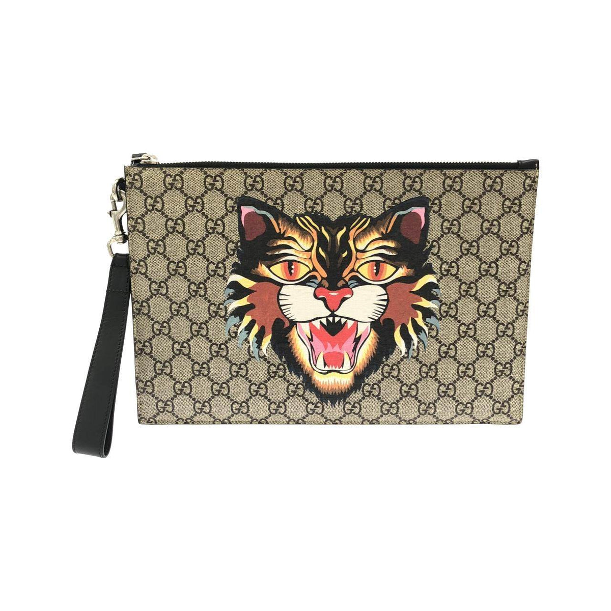 Gucci GG Supreme Canvas Clutch Bag