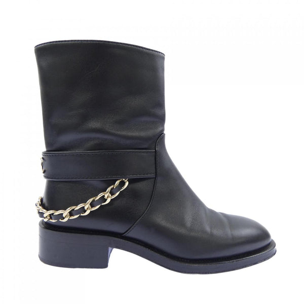 Chanel Calfskin Metal Boots