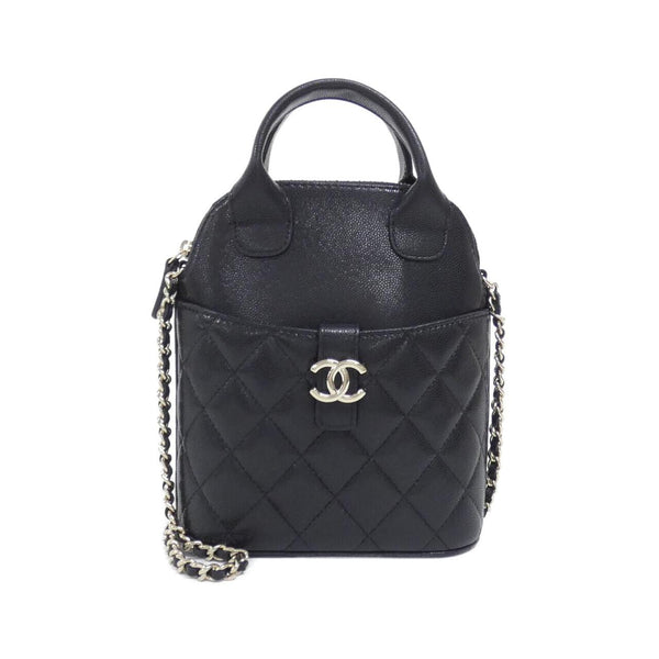 Chanel Caviar Skin Chain Clutch