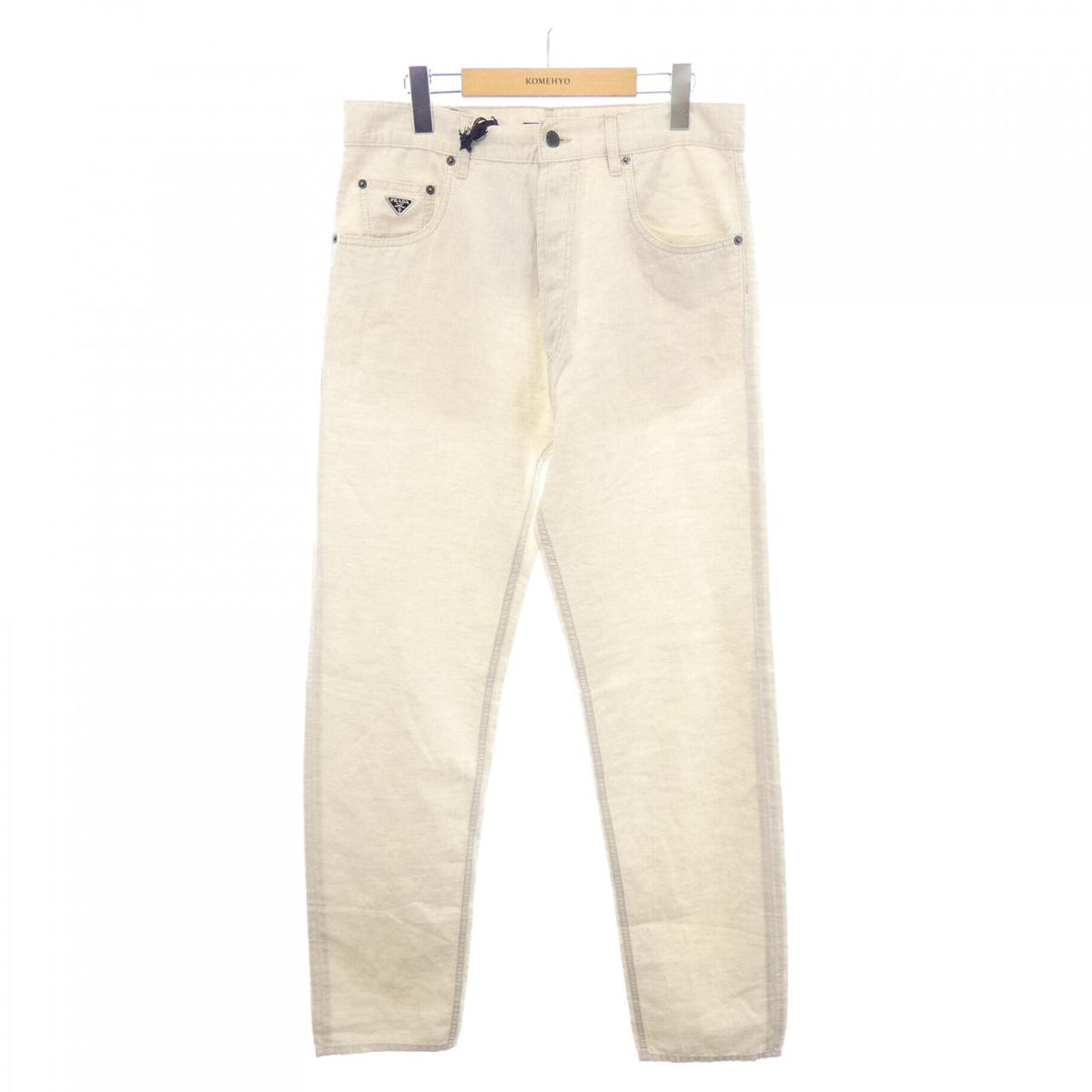 Prada Triangle Logo Cotton Pants