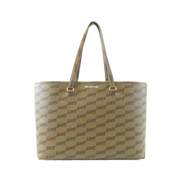 Balenciaga Signature Medium Shopper BB Monogram Coated Canvas Tote Bag