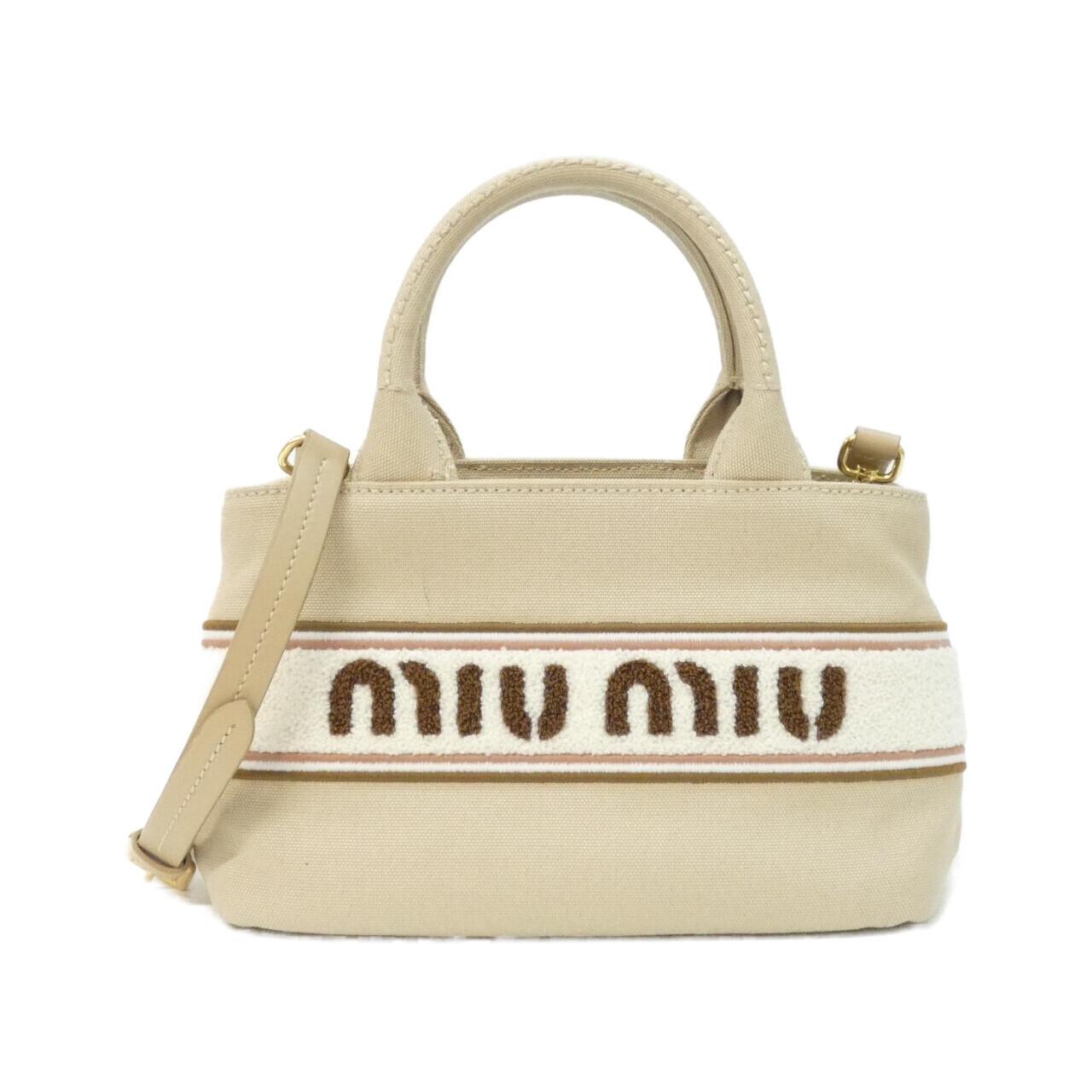 Miu Miu CANVAS RICAMO shoulder bag