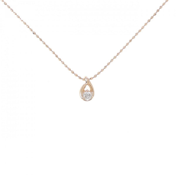 4C K10 Pink Gold Diamond Necklace