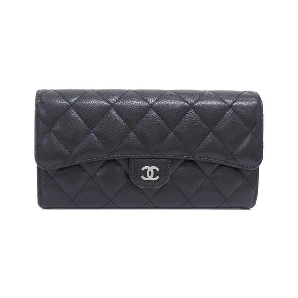 Chanel Timeless Classic Caviarskin Long Wallet