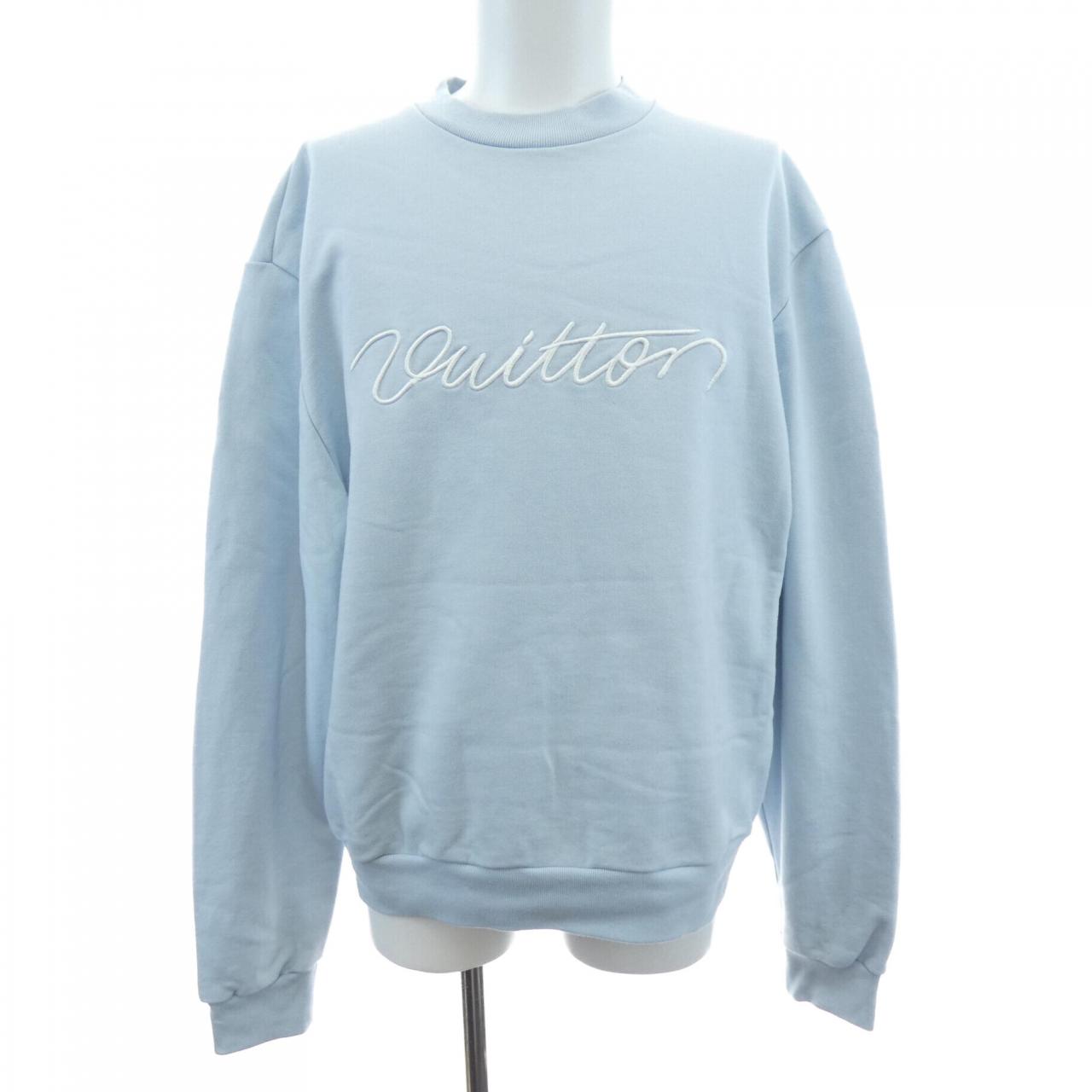 Louis Vuitton Embroidery Signature Crewneck Cotton Sweatshirt