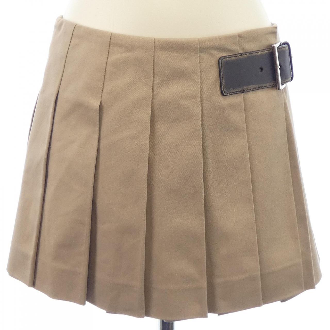 Prada Triangle Logo Skirt