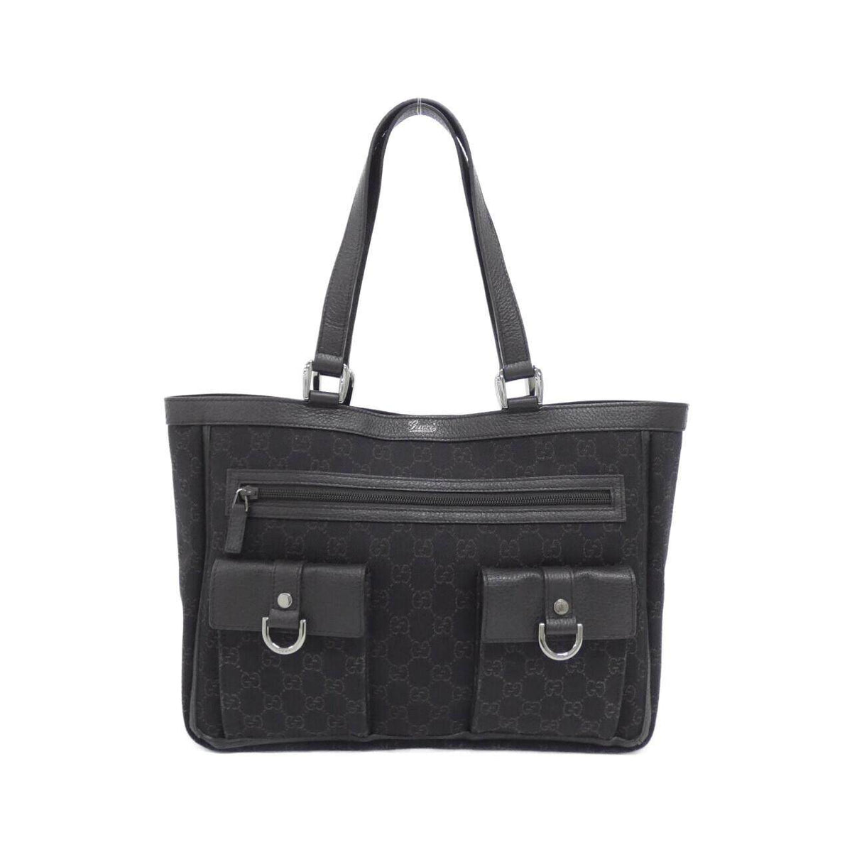 Gucci GG Denim Leather Shoulder Bag
