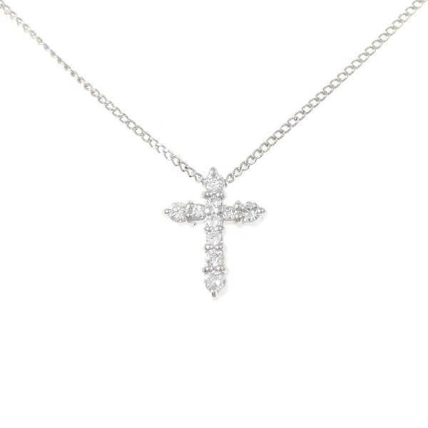 Platinum Diamond Cross Necklace