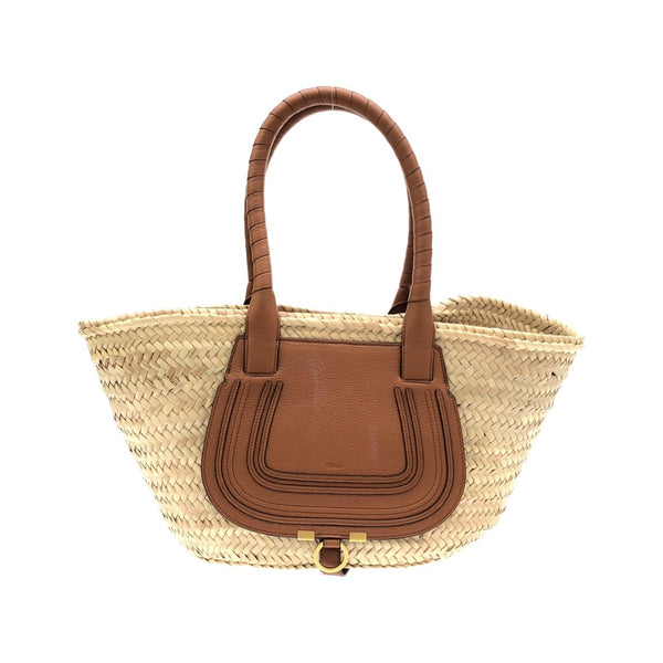 Chloe Marcie Medium Basket Raffia Calf Bag