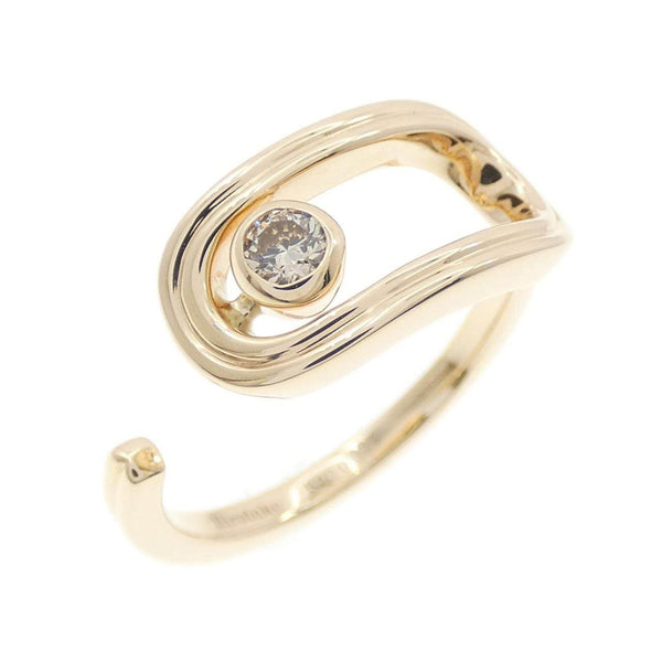 Hirotaka Beluga Oblong K10 Yellow Gold Diamond Ring