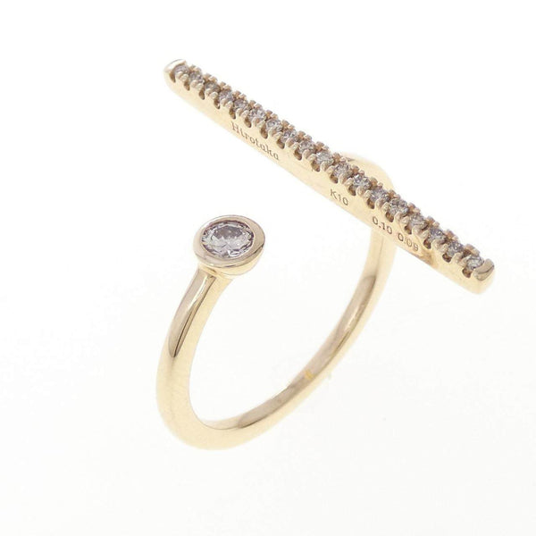 Hirotaka Gossamer K10 Yellow Gold Diamond Ring