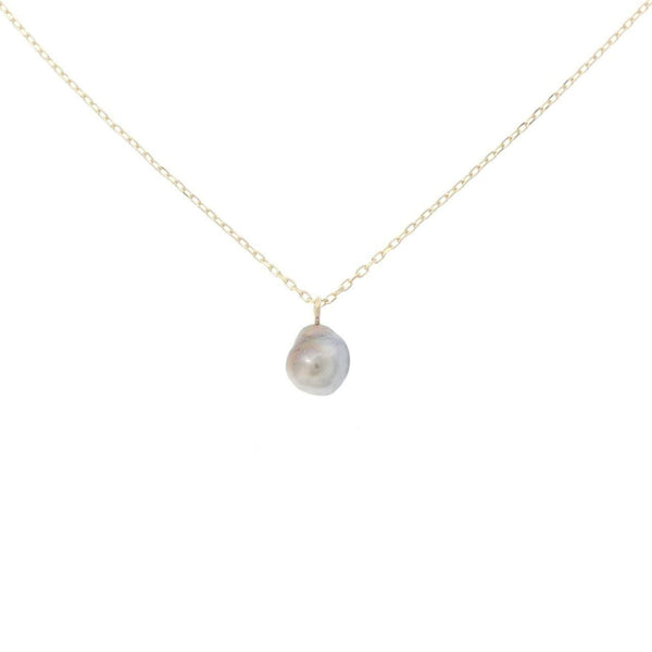 K14 Yellow Gold Black Tahitian Pearl Necklace