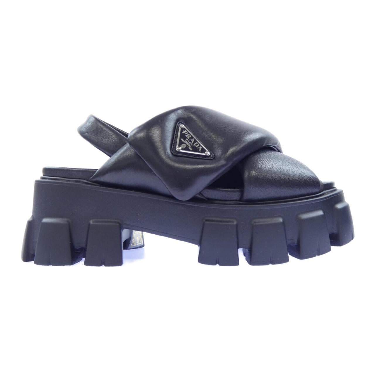 Prada Monolith Padded Nappa Leather Sandals