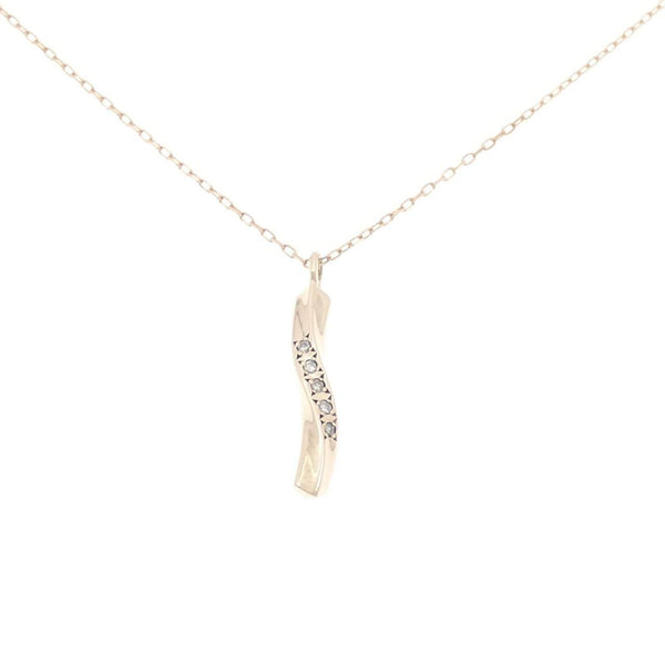 K10 Pink Gold Diamond Necklace
