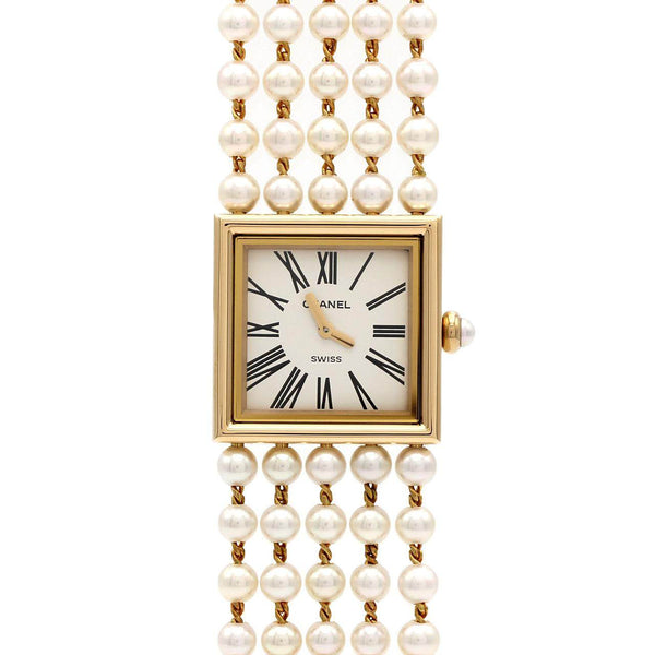 Chanel Mademoiselle Yellow Gold Pearl Bracelet