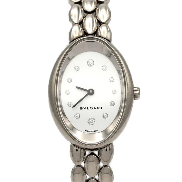 Bvlgari Oval White Gold Quartz