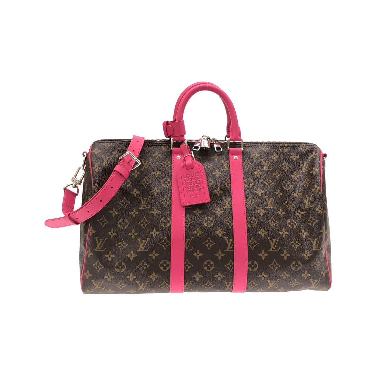 Louis Vuitton Keepall Bandouliere Monogram Macassar Boston Bag