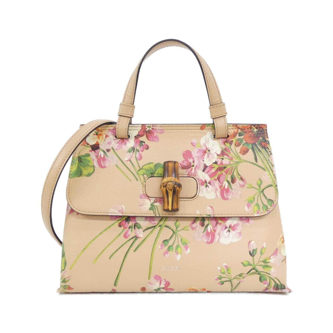Gucci Blooms Print Leather Shoulder Bag
