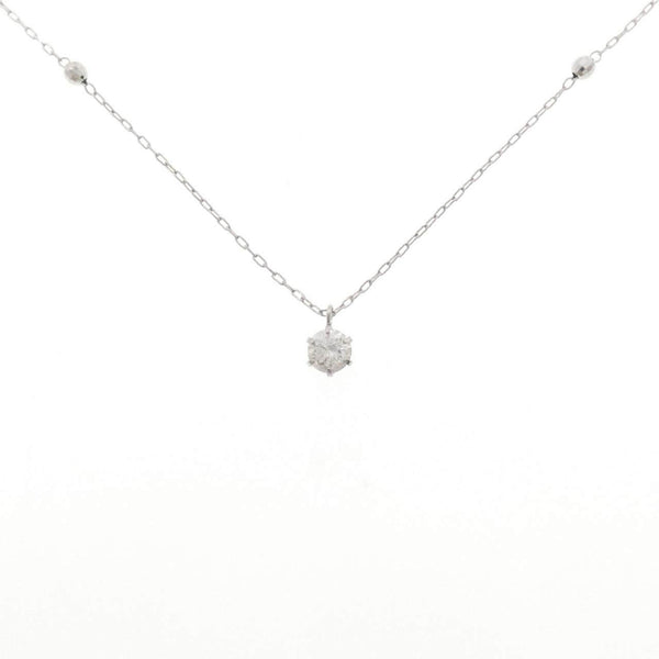 Pt850 Solitaire Diamond Necklace