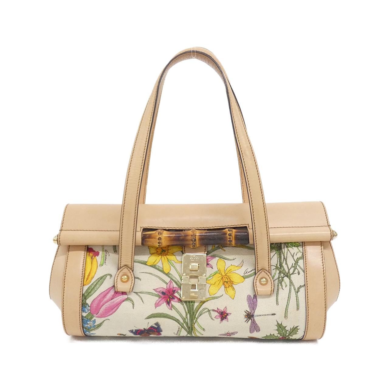 Gucci Canvas Leather Tote Bag