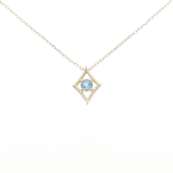 K10 Yellow Gold Blue Topaz Necklace