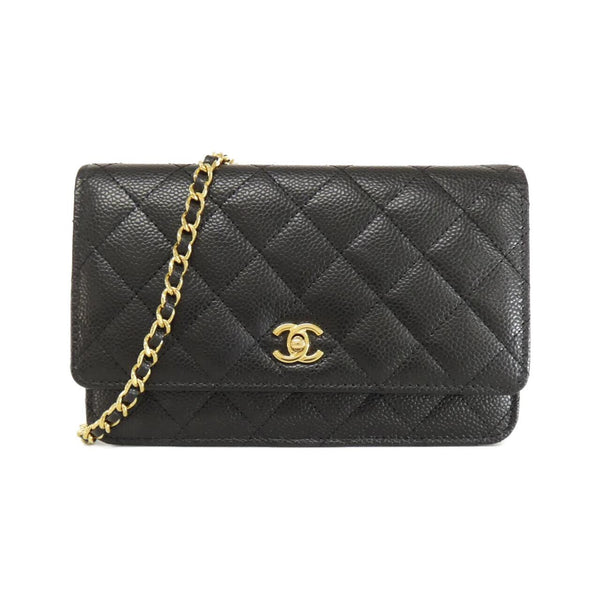 Chanel Caviar Skin Chain Wallet