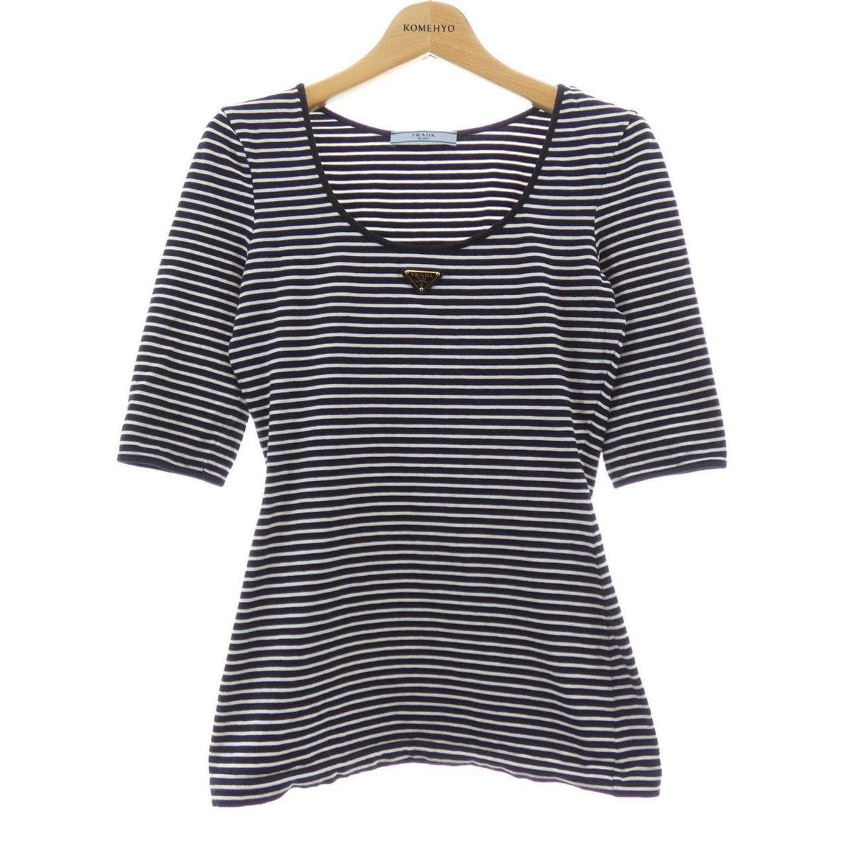 Prada Triangle Logo Cotton T Shirt