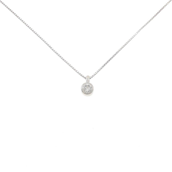 PT850 Diamond Necklace 0.18CT