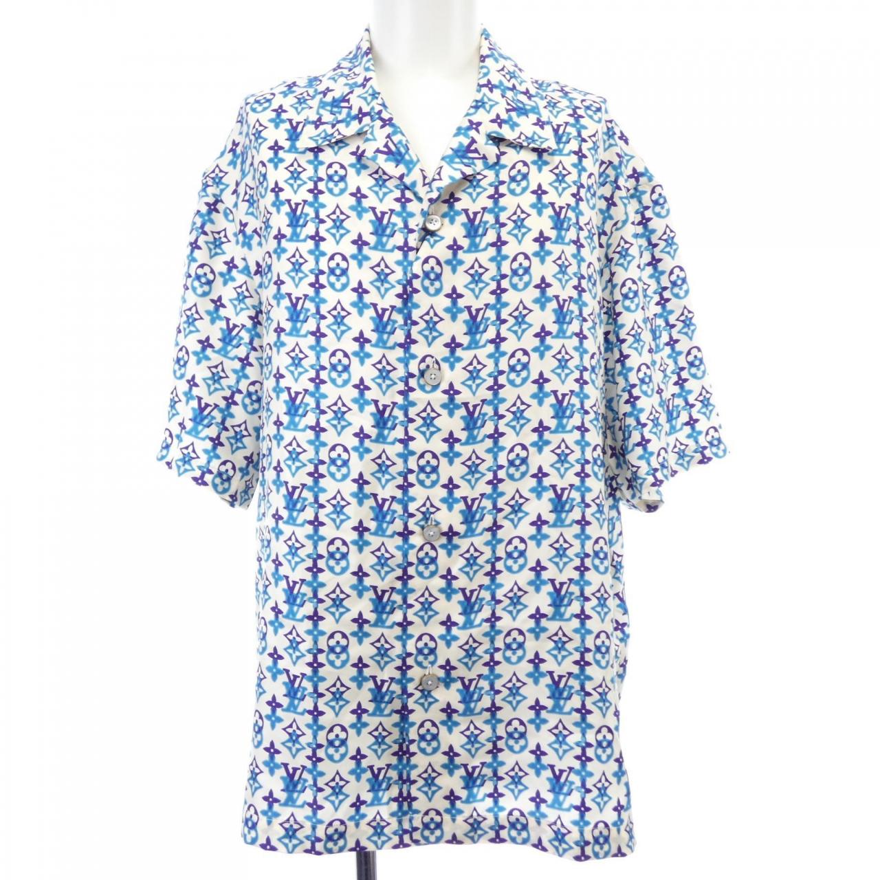 Louis Vuitton Monogram Overlap Motif Silk Shirt