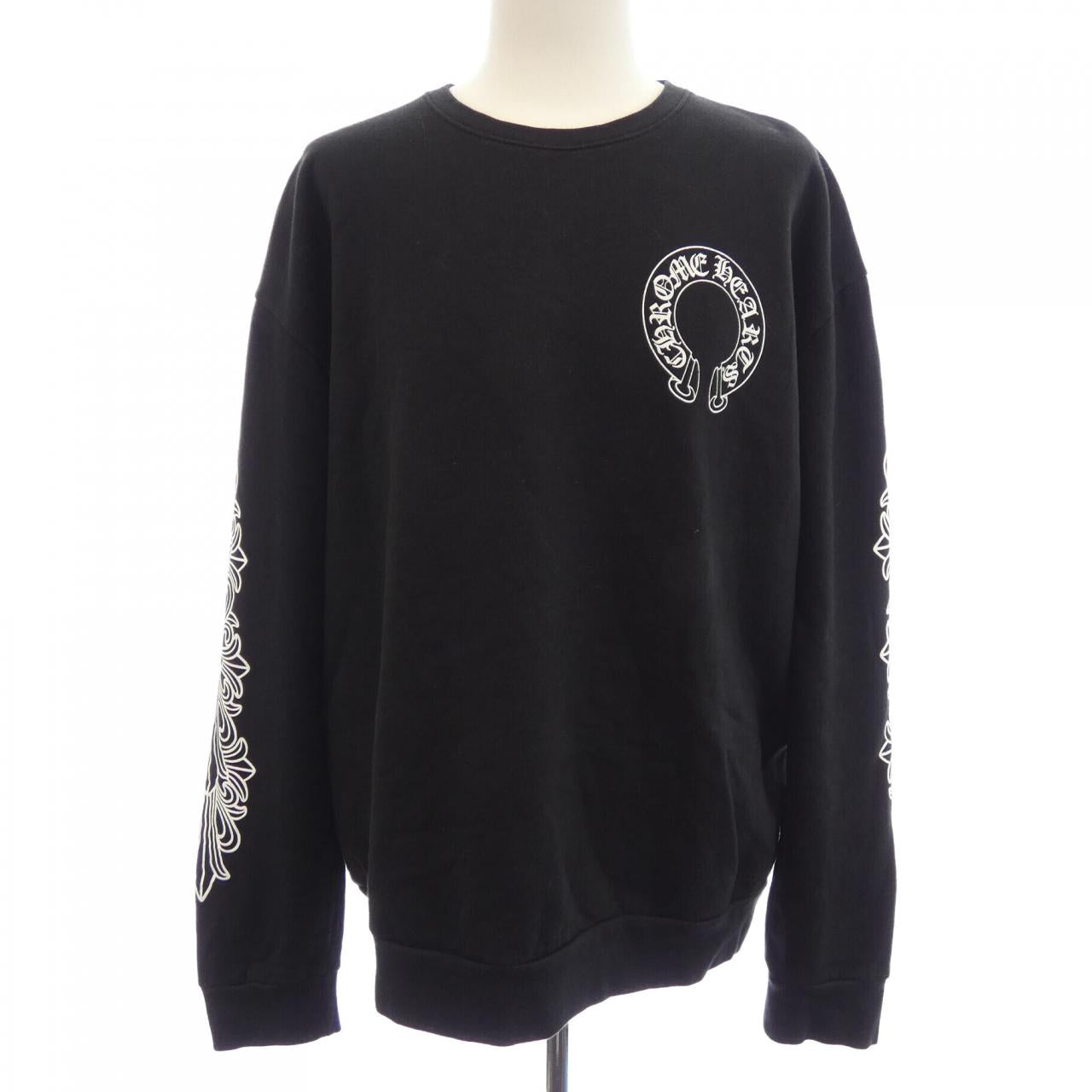 Chrome Hearts HORSE SHOE Floral Cross Cotton Sweatshirt