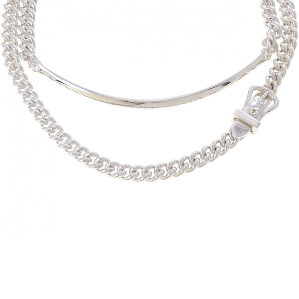Hermes Boucle Sellier Unflexible 925 Silver Necklace