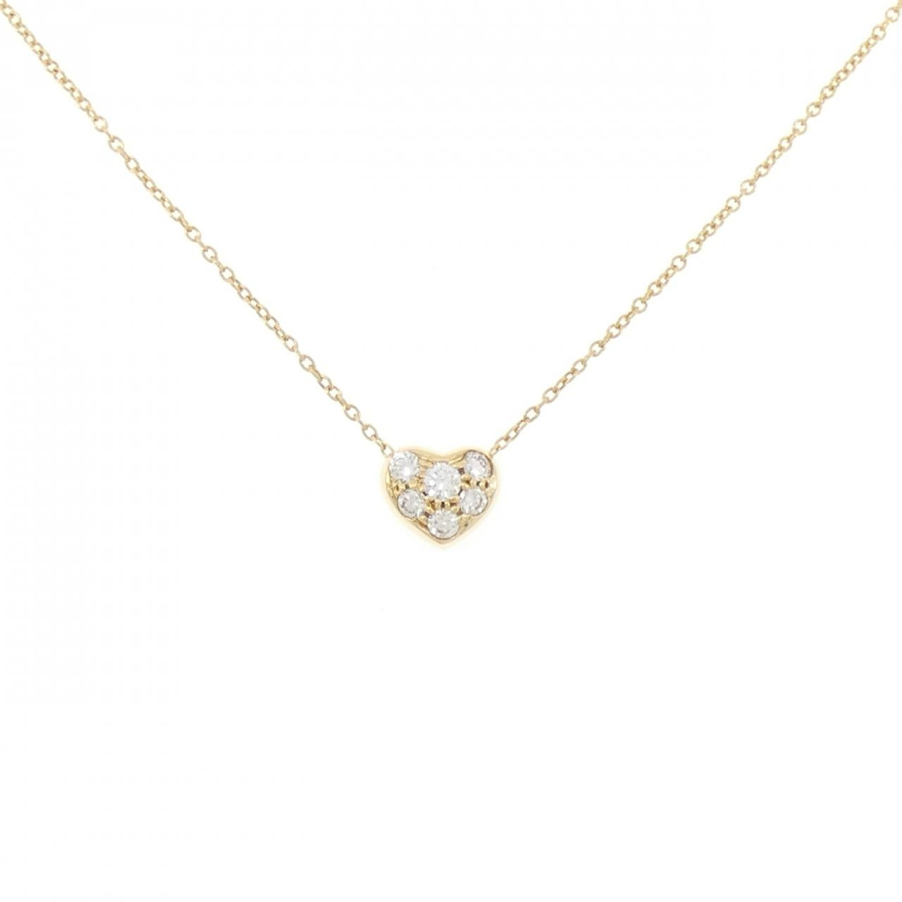 Tiffany Pave Heart Au750 Diamond Necklace