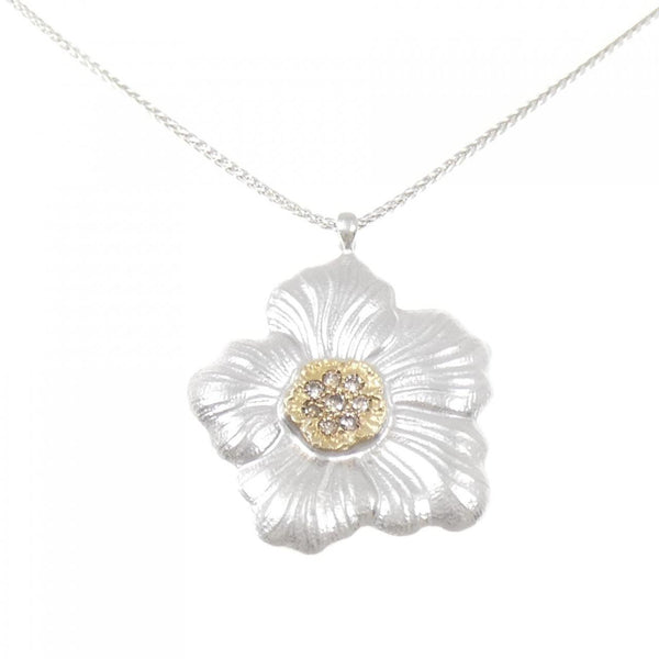 Buccellati Blossom 925 Silver Diamond Necklace