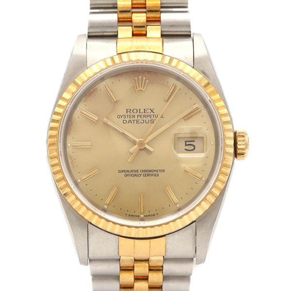 Rolex Datejust Stainless Steel Yellow Gold Automatic