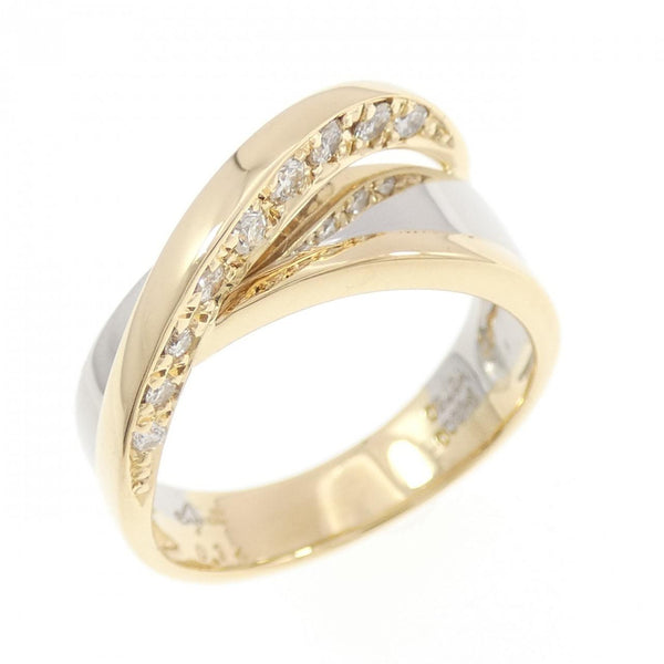 Juen 750 Yellow Gold Platinum Diamond Ring