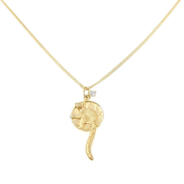 YON Synthetic Diamond K10 Gold Necklace