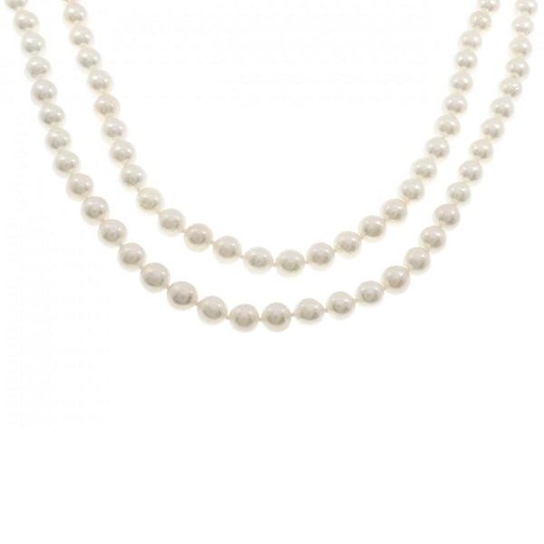 Akoya Pearl Silver Long Necklace