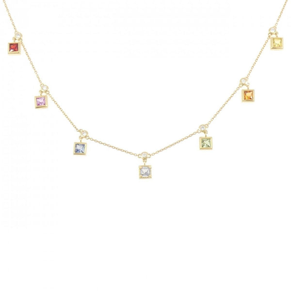 MilarMorau Au750 Sapphire Diamond Necklace