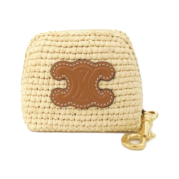Celine Raffia Calf Key Ring