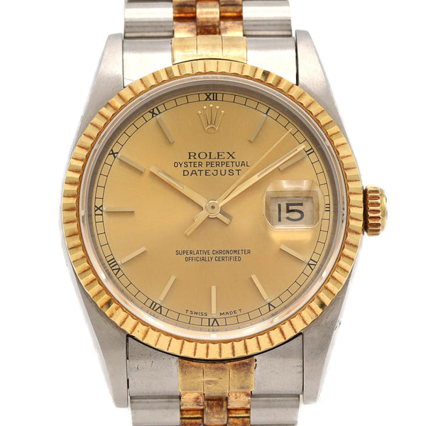 Rolex Datejust Stainless Steel Yellow Gold Automatic