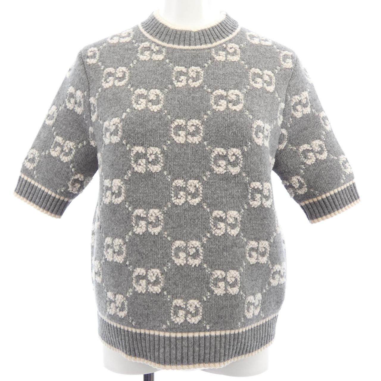 Gucci GG Boucle Wool Jacquard Knit Top