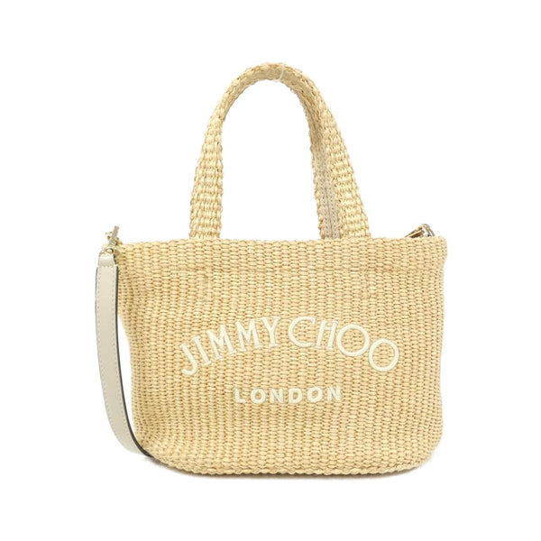 Jimmy Choo Beach Tote East West Mini Raffia Tote Bag