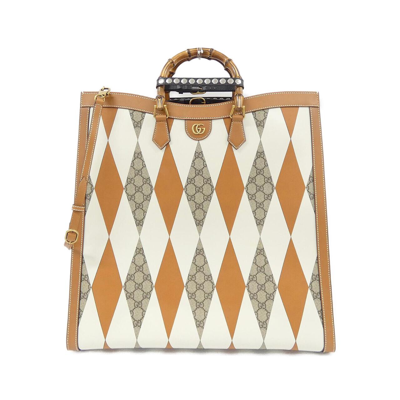 Gucci Diana GG Supreme Leather Tote Bag