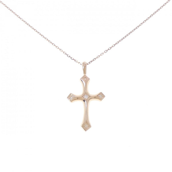 ete K10 Pink Gold Diamond Necklace