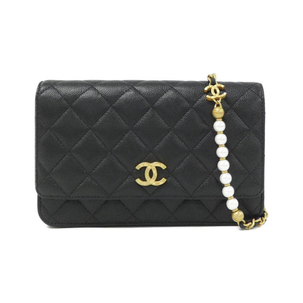 Chanel Caviar Skin Chain Wallet