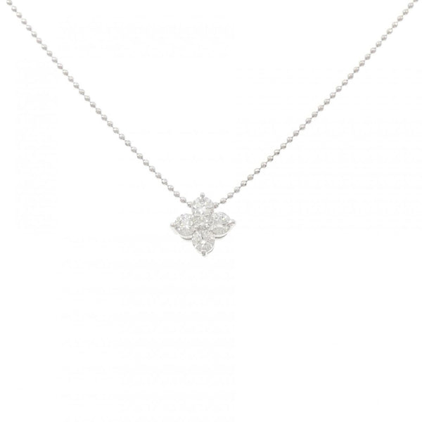 Platinum Diamond Flower Necklace