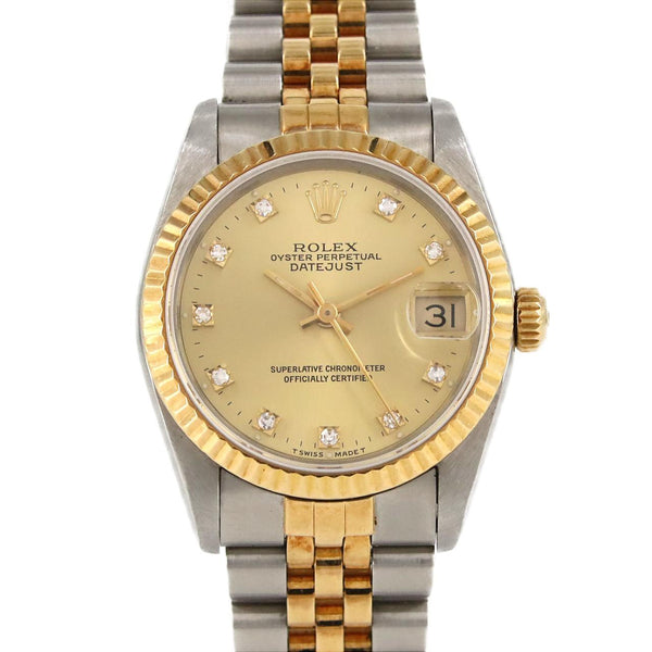 Rolex Datejust Stainless Steel Yellow Gold Automatic